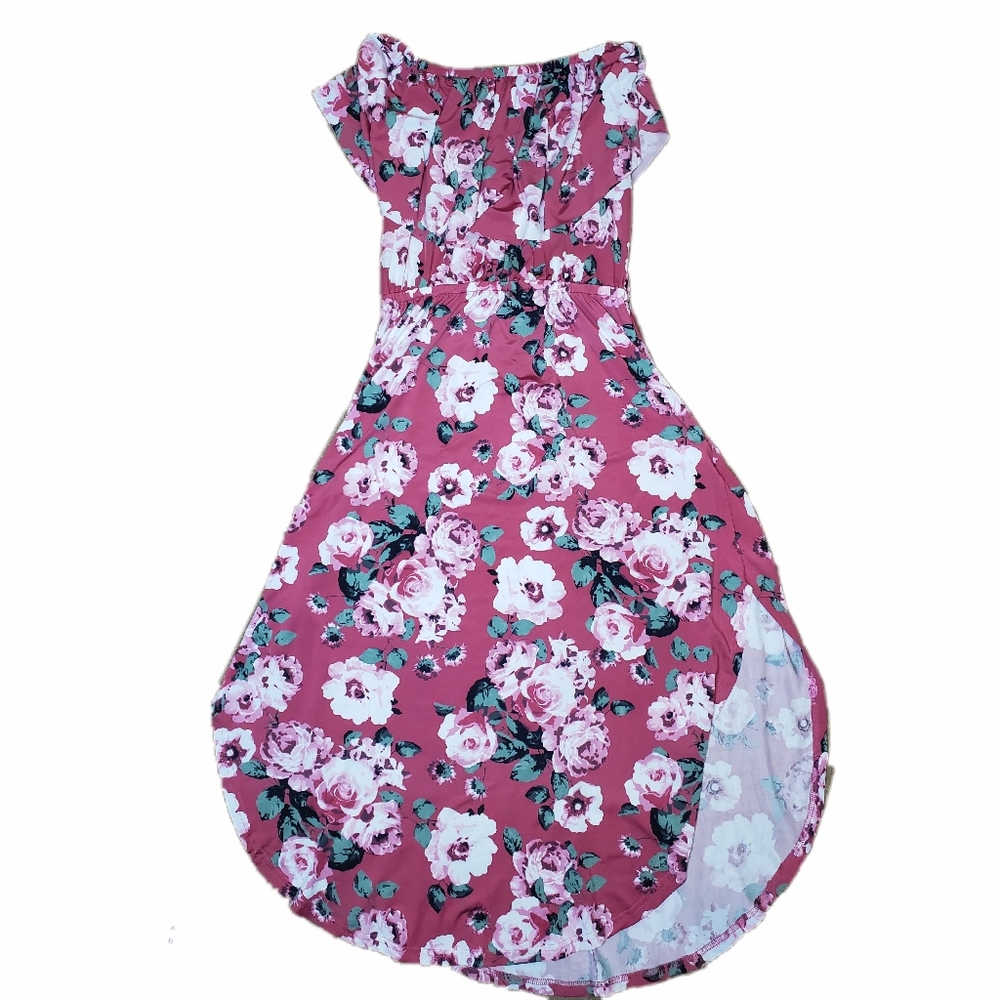 Tickled Teal Floral Maxi Dress Size XL